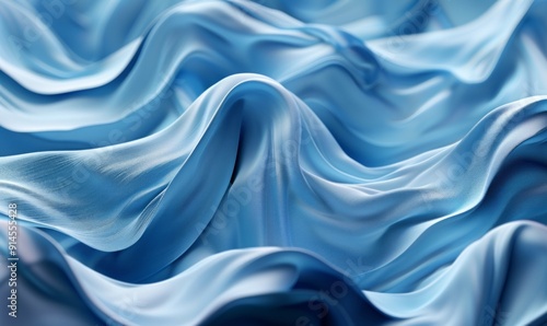 Wallpaper Mural abstract blue wavy cloth Torontodigital.ca