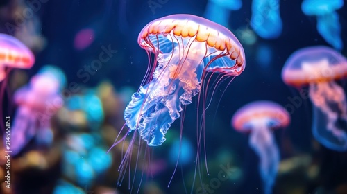 Jellyfish in an Underwater World