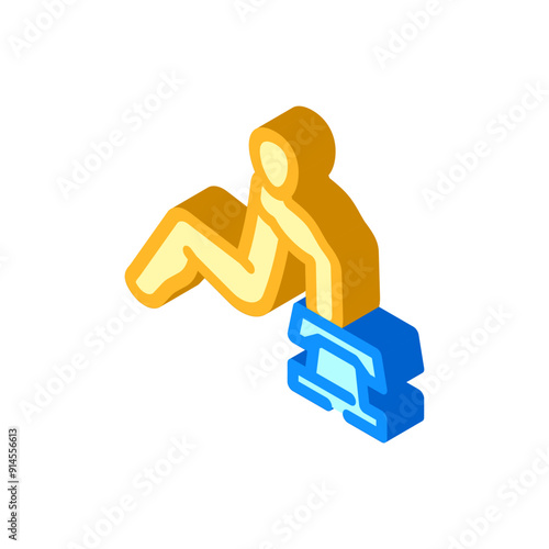 lunges fitness exercise leg isometric icon vector. lunges fitness exercise leg sign. isolated symbol illustration