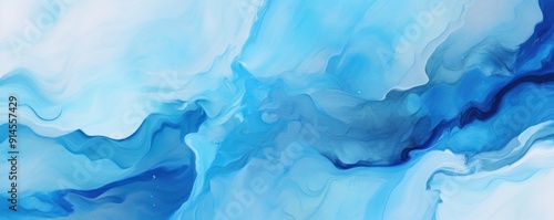 Wallpaper Mural Abstract watercolor paint background light blue with liquid fluid texture for background, banner Torontodigital.ca