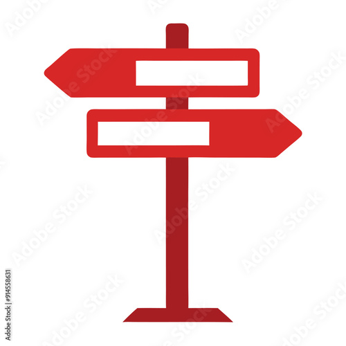 a sigh post icon vector art illustration 