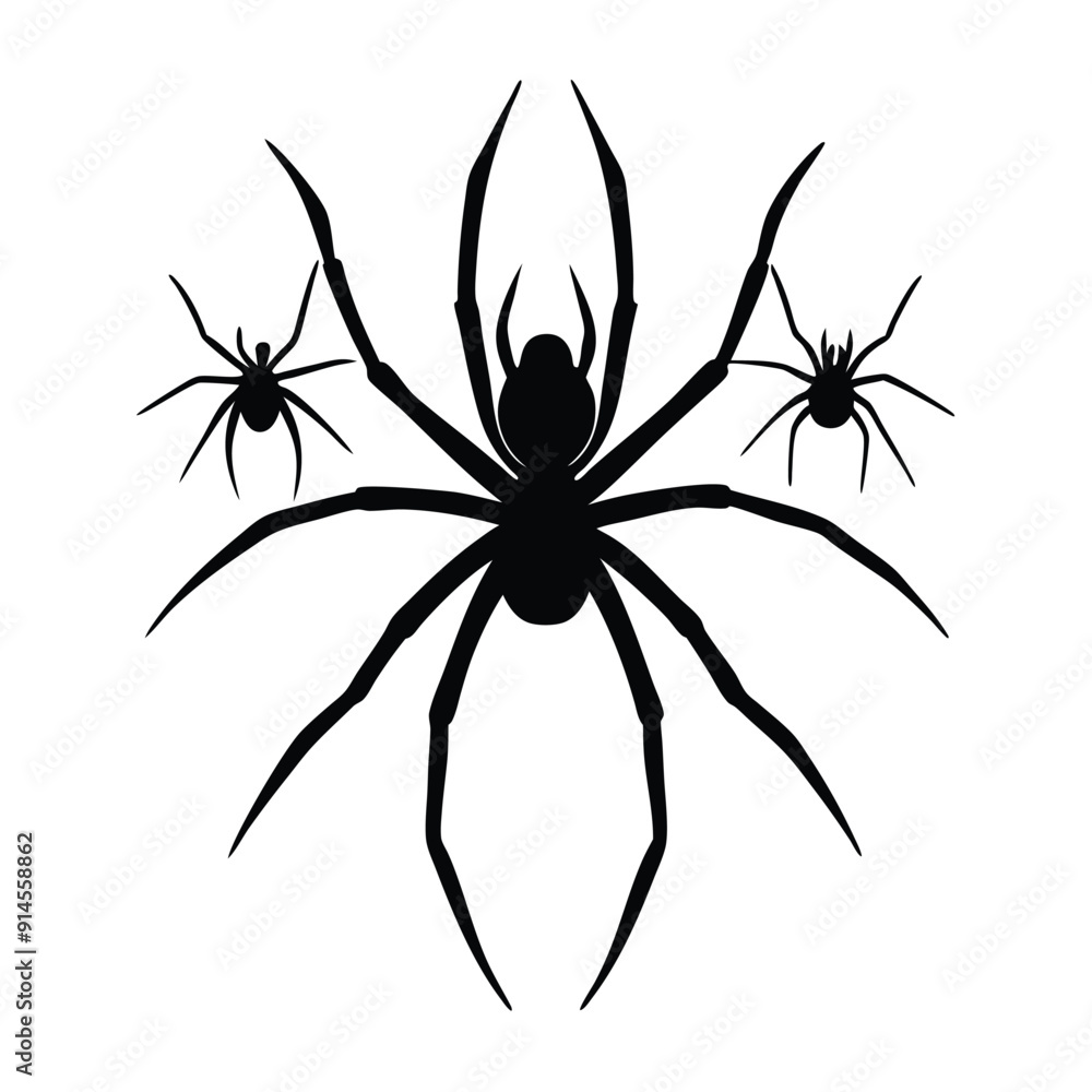 a spider vector illustration isolated white background 