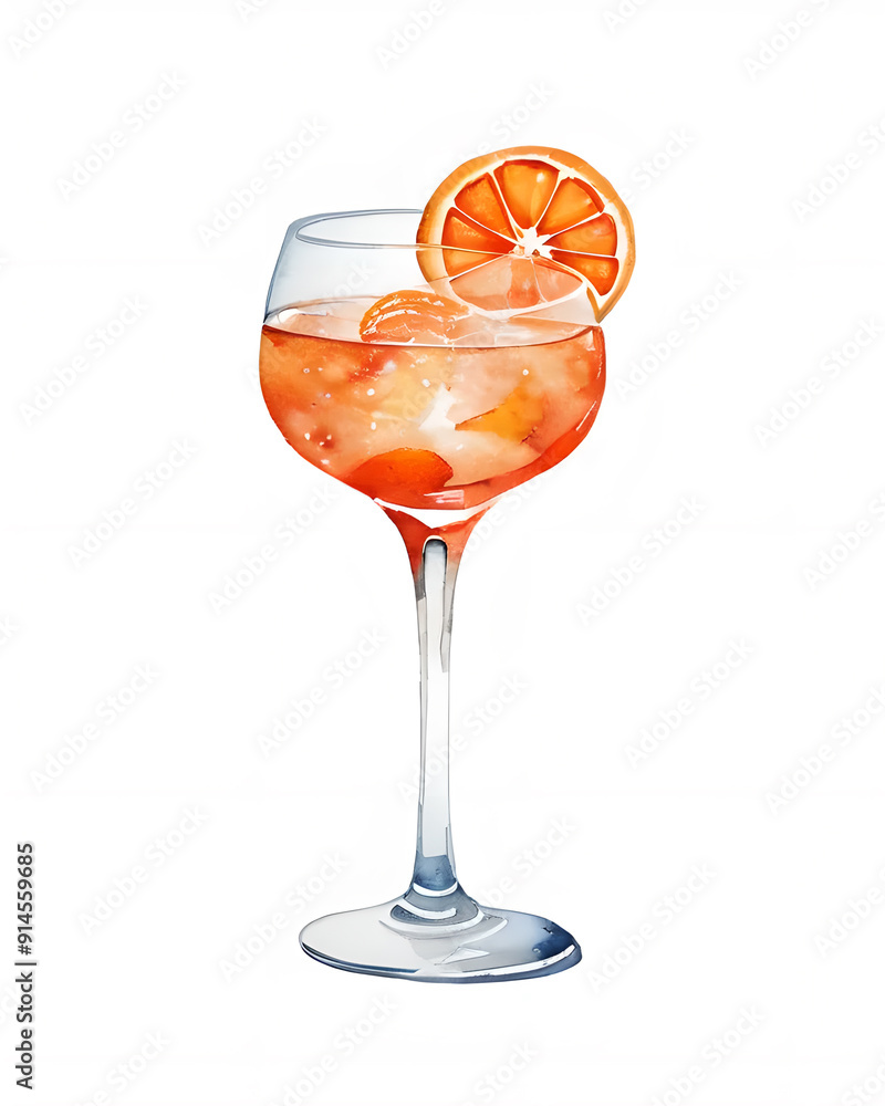 A studio image of a sparkling Aperol Spritz in a large wine glass with orange slices, set against a bright white backdrop. A studio image of a sparkling Aperol Spritz in a large wine glass with orange slices, set against a bright white backdrop.