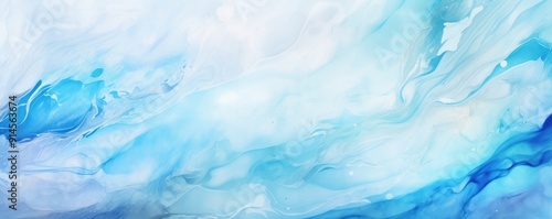 Abstract watercolor paint background light blue with liquid fluid texture for background, banner