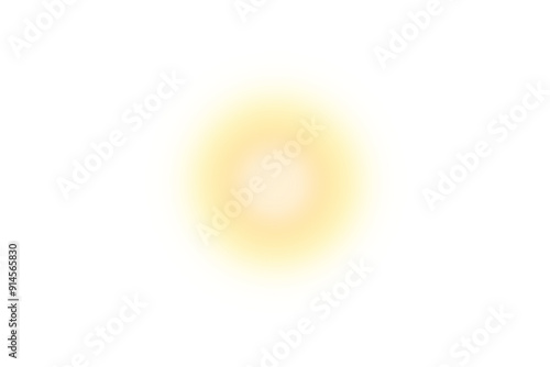 Bright sun or spotlight beams isolated on transparent background. Gold glowing light effect. Sparkling glow light gradient circle. Special flashlight effect. Festive decoration design elements. PNG