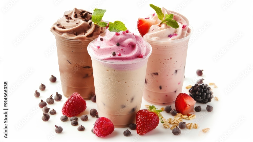 strawberry milkshake with mint strawberry milkshake with mint
