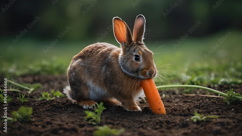 Fototapeta premium rabbit in the grass