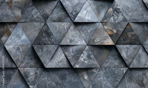 Wallpaper Mural Semigloss, Natural Stone Wall background with tiles. 3D, tile Wallpaper with Triangular, Polished blocks. Torontodigital.ca