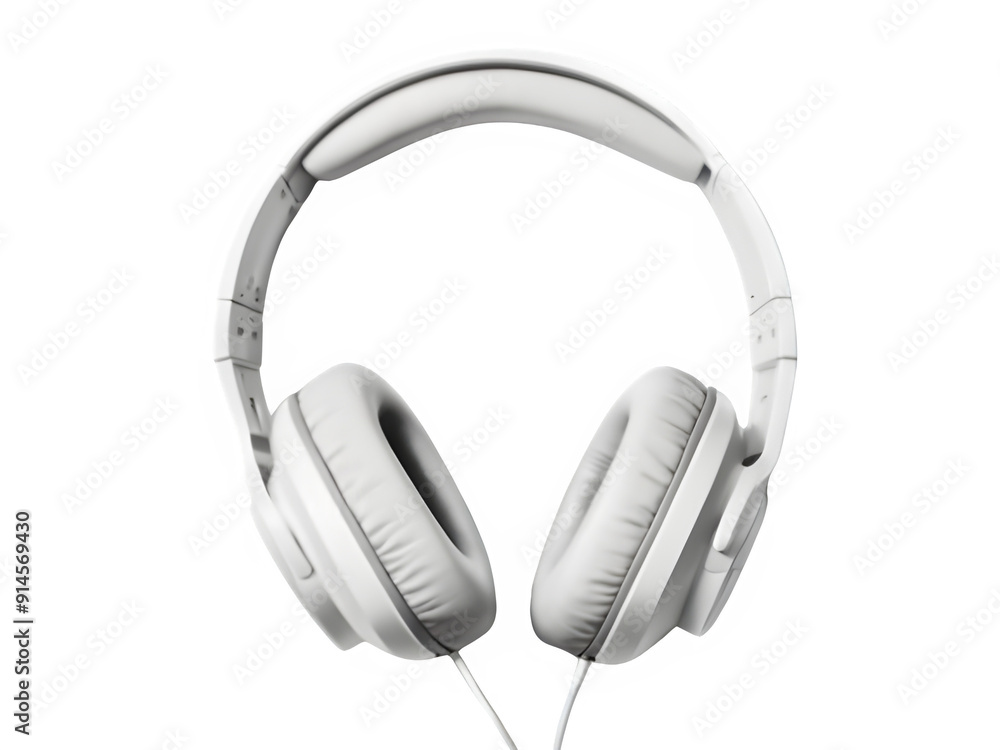 Close-up Audio Headphones on Transparent Background. Close-up Audio Headphones on Transparent Background.