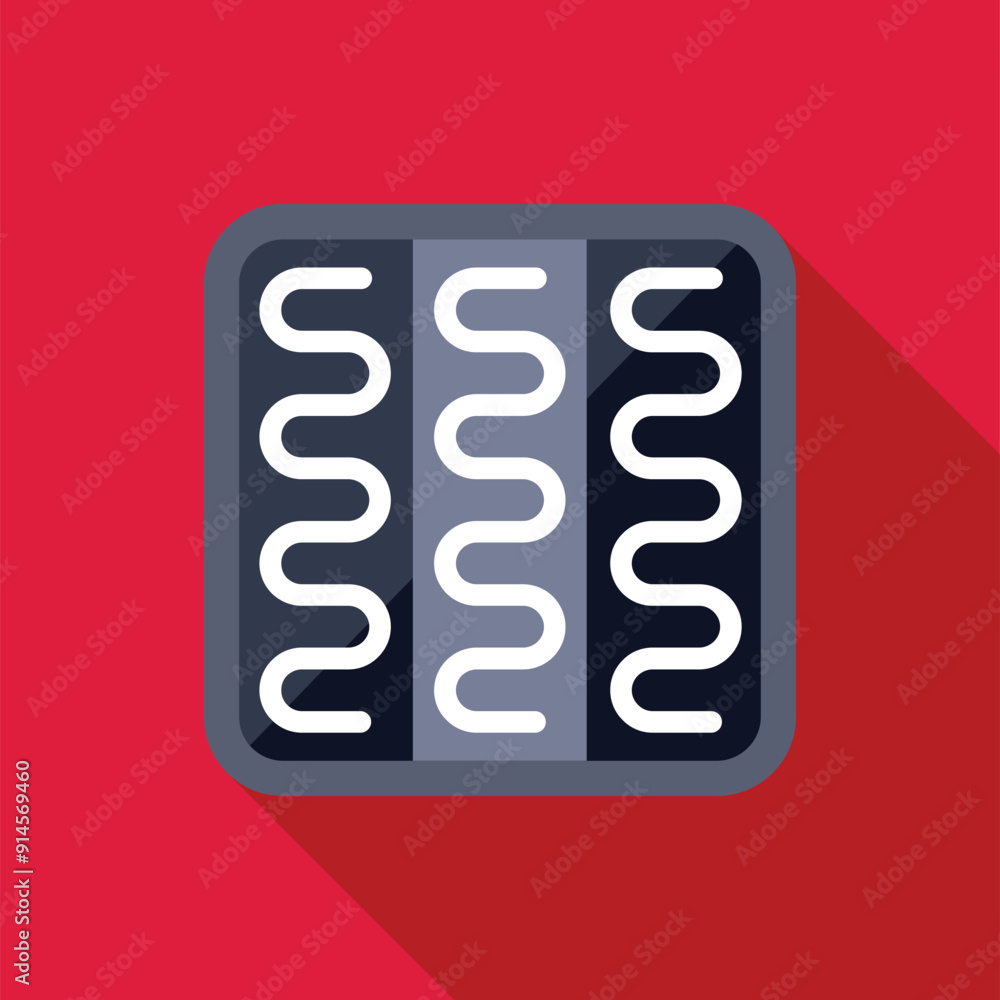 Icon representing an underfloor heating system, ensuring cozy temperatures Icon representing an underfloor heating system, ensuring cozy temperatures