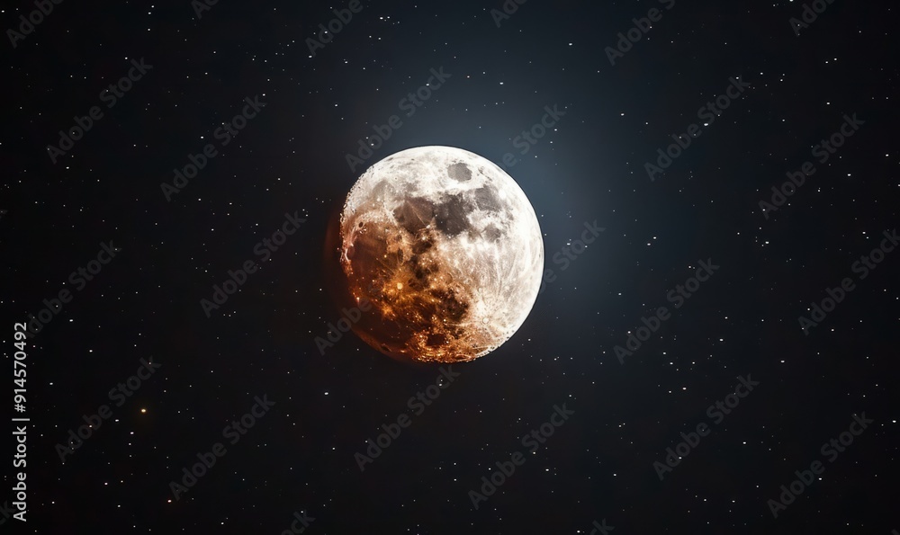 Super Wolf Blood Moon lunar eclipse in full view