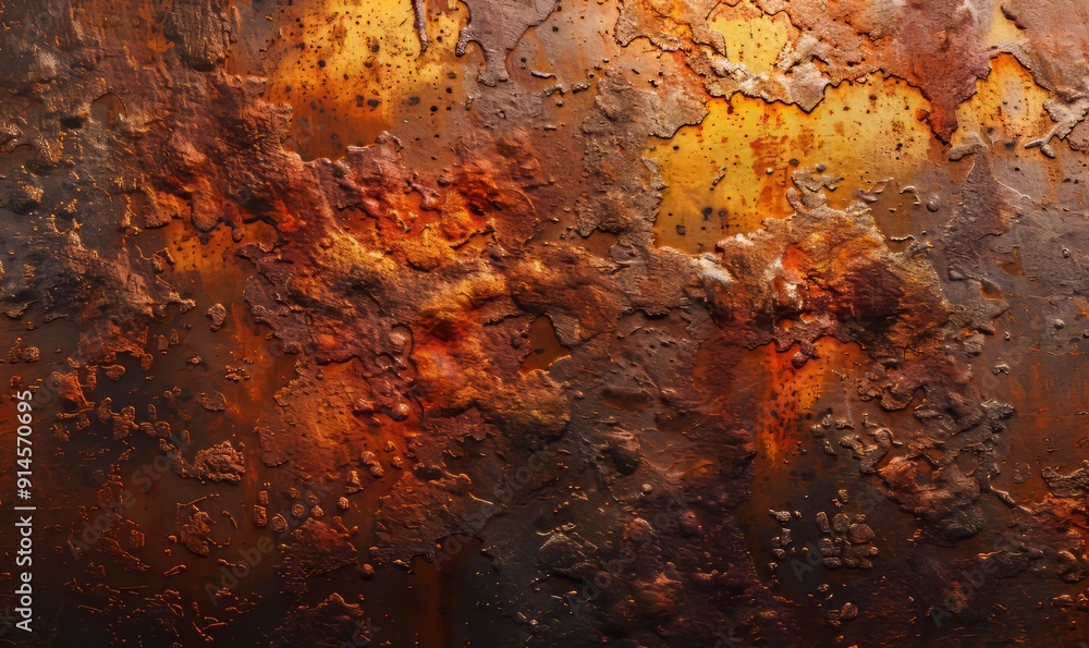 Rust on metal surface: Vivid orange and brown textures Rust on metal surface: Vivid orange and brown textures