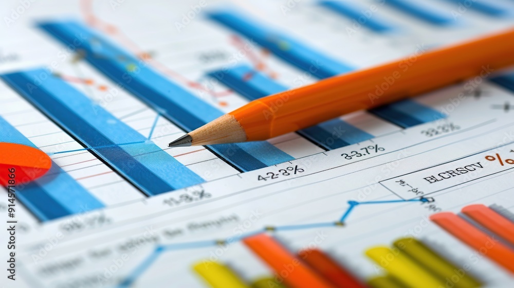 Business Analysis with a Pencil on a Chart Business Analysis with a Pencil on a Chart