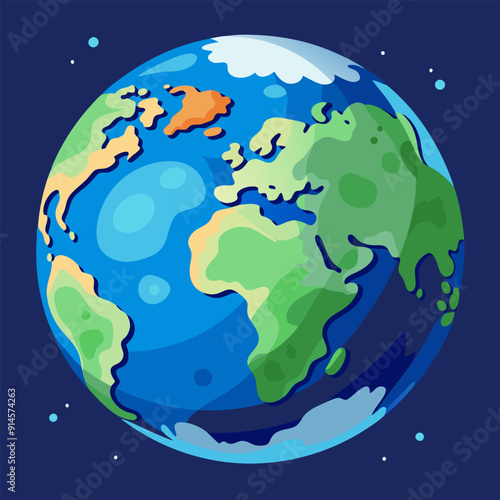 Planet Earth colorful vector illustration