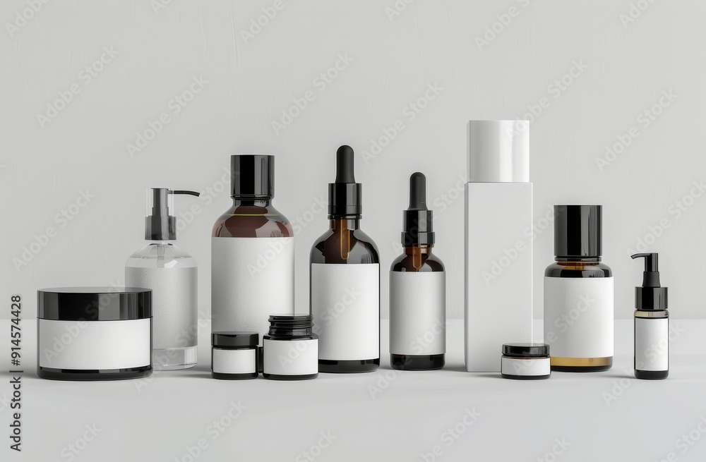 Assorted Collection of Bottles of Varying Sizes and Shapes Assorted Collection of Bottles of Varying Sizes and Shapes