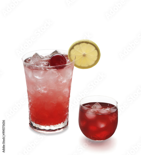 shirley temple cocktail isolated on white or transparent background