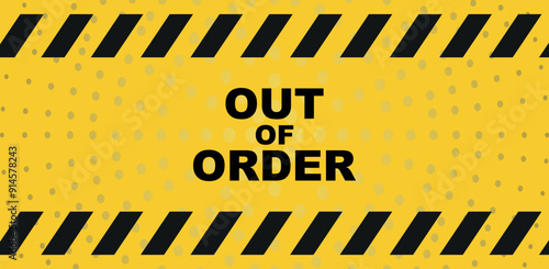 out of order text information sign