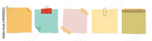 light post its organizing notes colors clips and binder