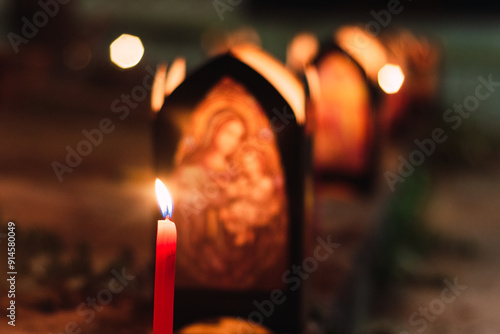 day of the candles, traditional lanterns of december 7th in the streets of colombia