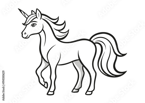 Wallpaper Mural unicorn coloring page line art silhouette  Torontodigital.ca