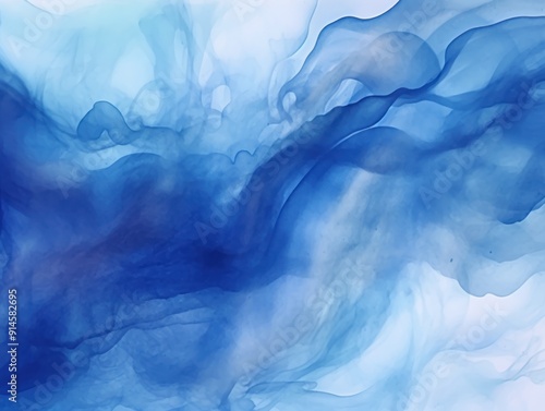 Abstract watercolor paint background dark gradient color with fluid curve lines texture