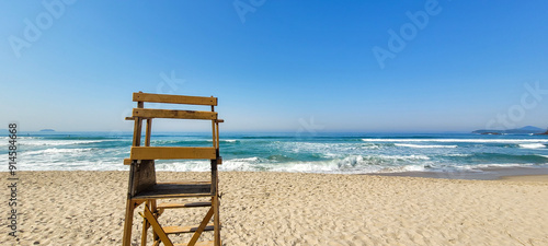 Wallpaper Mural lifeguard chair on the beach Torontodigital.ca
