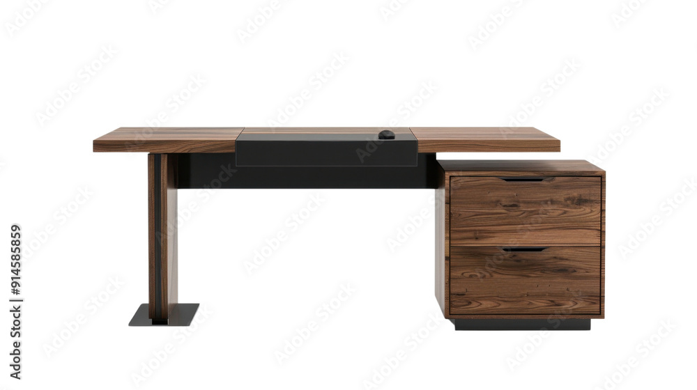 Office desk and chair on transparent background Office desk and chair on transparent background