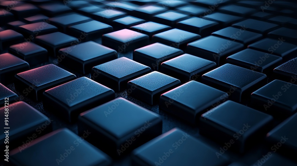 A close up of a black square with a red border A close up of a black square with a red border