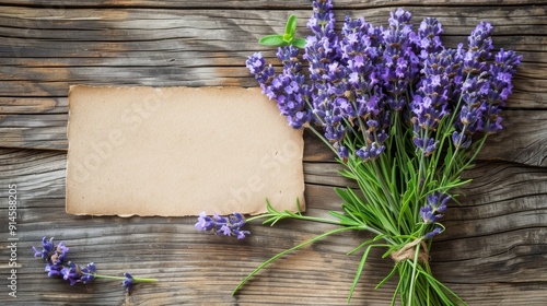 Lavender Flowers Beside Paper
