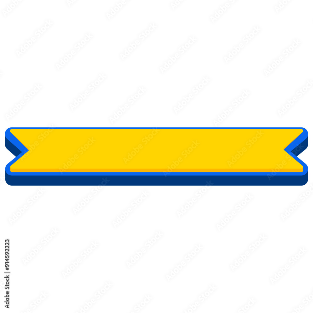 Yellow Button Ribbon Text Box Yellow Button Ribbon Text Box