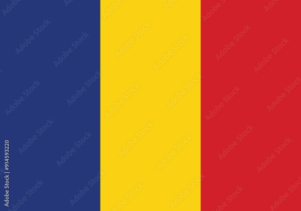 Romania flag. National flag of Romania accurate dimensions and official colors for great union day 1st December celebration. Symbol of patriotism and freedom. Vector illustration of flag of  romania 