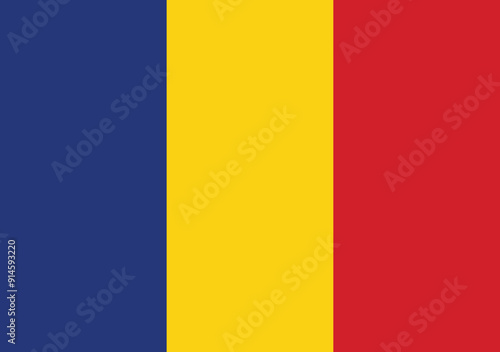 Romania flag. National flag of Romania accurate dimensions and official colors for great union day 1st December celebration. Symbol of patriotism and freedom. Vector illustration of flag of  romania 