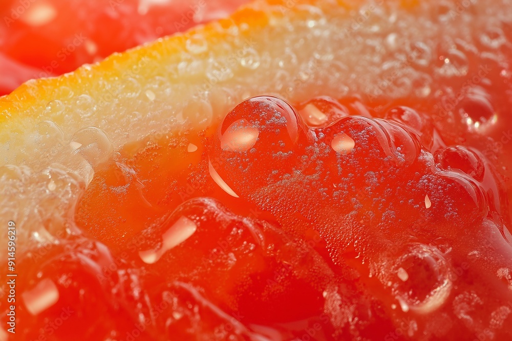 Grapefruit slice with juice droplets Grapefruit slice with juice droplets