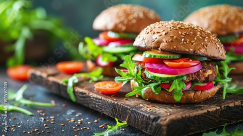 Close-Up of Sandwich on Cutting Board