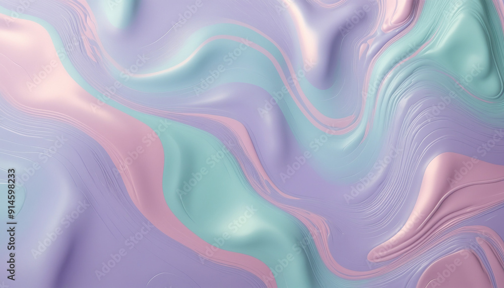 Obraz premium Fond texture peinture pastel violet rose menthe liquide.