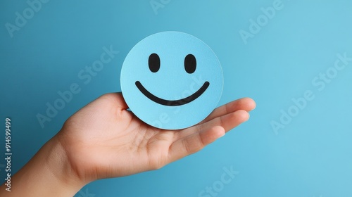 Embracing Happiness with a Symbolic Smiling Face