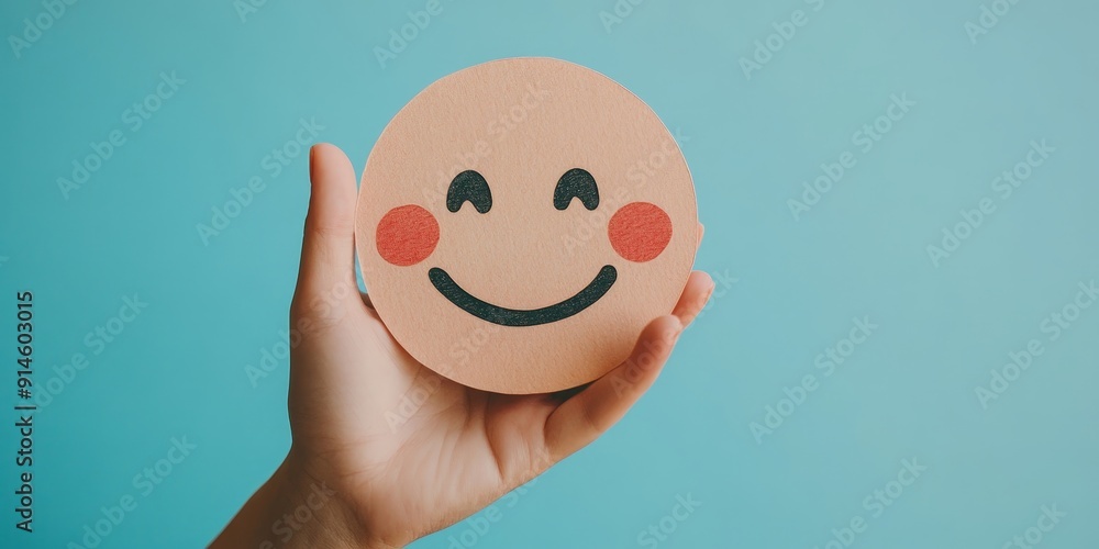 Embracing Happiness with a Symbolic Smiling Face