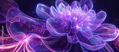 Glowing Flower Abstract Art