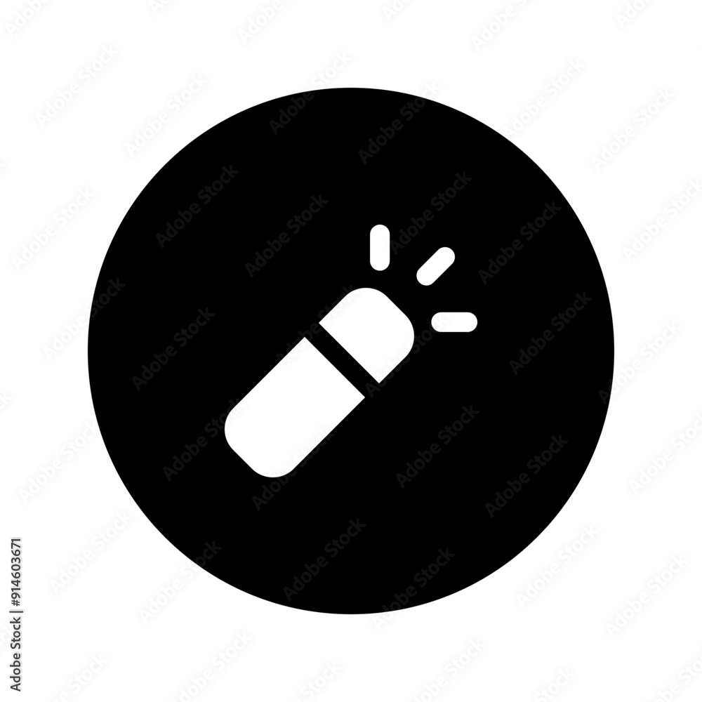 magic wand glyph circular icon magic wand glyph circular icon
