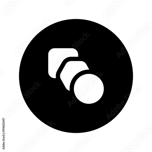 fusion glyph circular icon