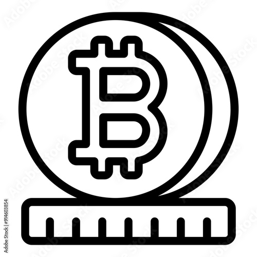 Bitcoin crypto coin icon.
