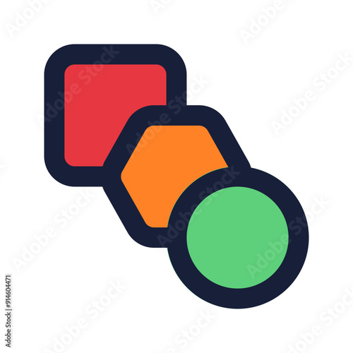 fusion flat line icon