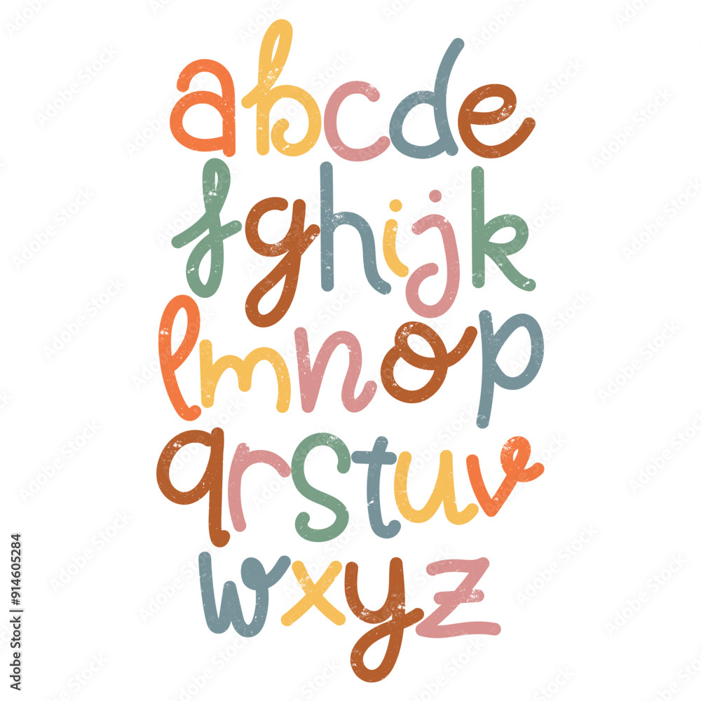 Brush Strokes Alphabet Set Vector Design. Brush Strokes Alphabet Set Vector Design.
