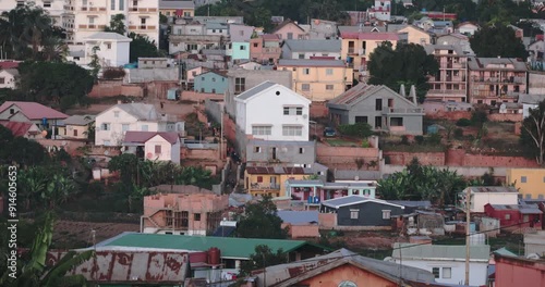 Panorama Of Residential Buildings In Antananarivo In The Evening, Madagascar