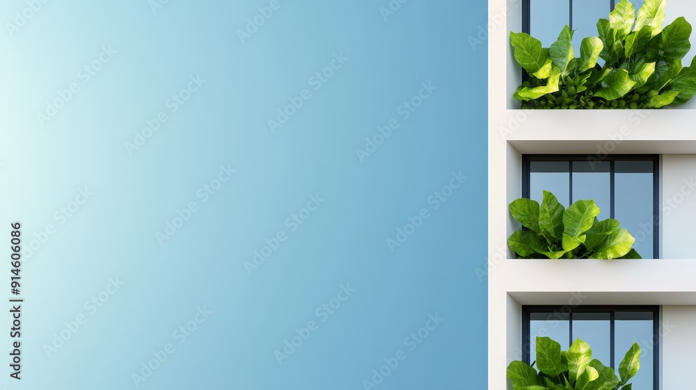 Sustainable urban housing with green tech, representing eco-friendly living, copy space for text, flat design illustration, high-resolution photo, realistic photo Sustainable urban housing with green tech, representing eco-friendly living, copy space for text, flat design illustration, high-resolution photo, realistic photo
