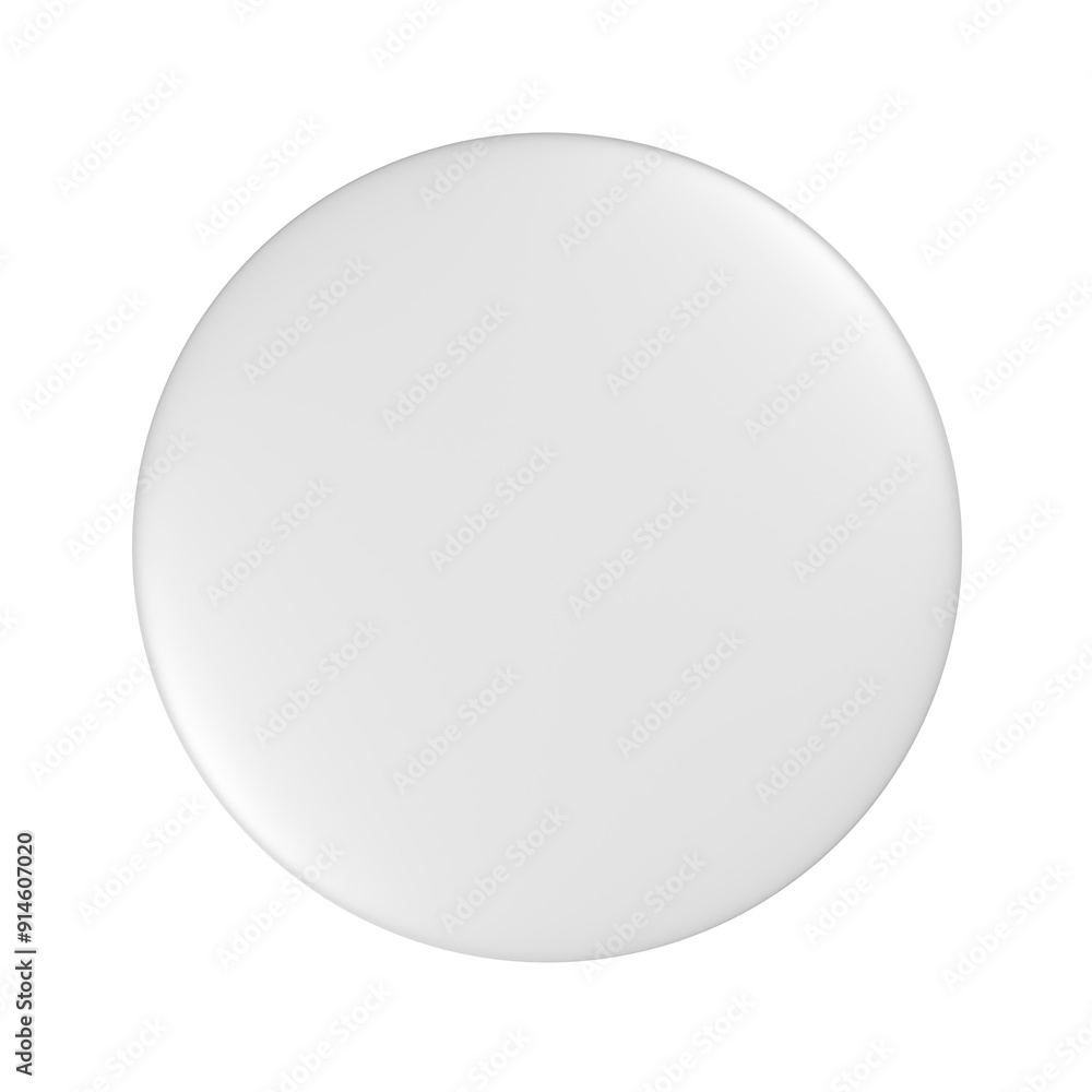 Badge pin brooch isolated on white. Pin button. Mockup. Blank. Empty. Front view. 3d illustration. Badge pin brooch isolated on white. Pin button. Mockup. Blank. Empty. Front view. 3d illustration.