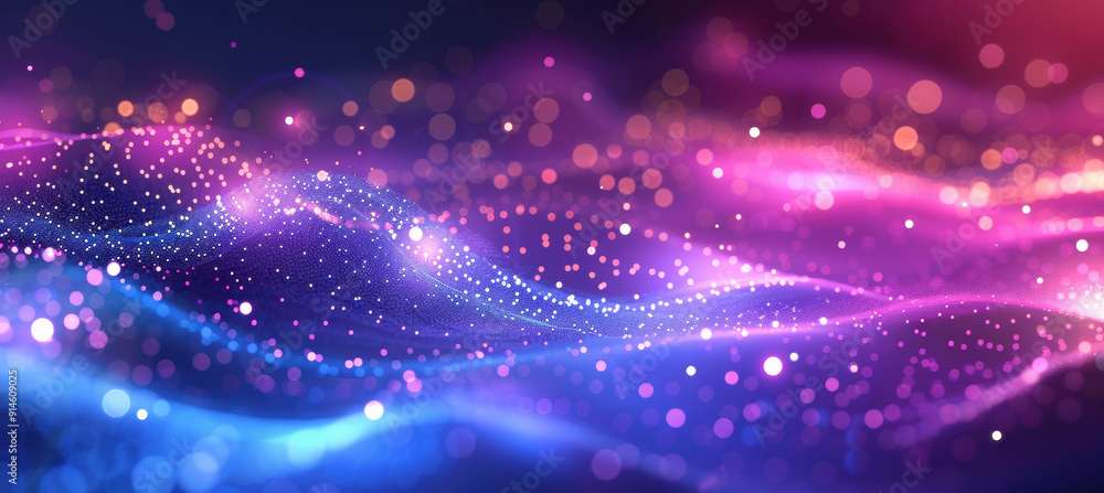 Illustration of Blue and Purple Abstract Waves Illustration of Blue and Purple Abstract Waves
