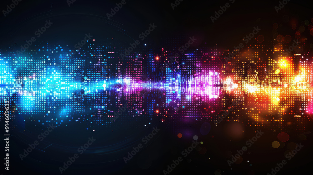 Obraz premium Blue and Purple Gradient Dots Background