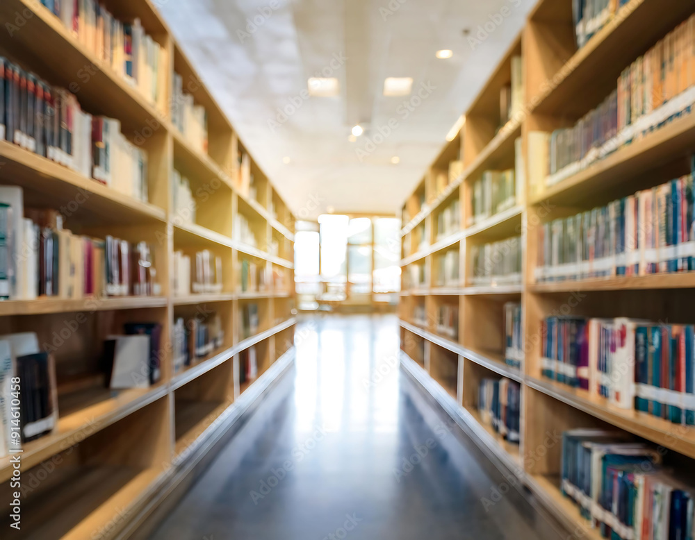 Abstract blurred public library interior space. Abstract blurred public library interior space.