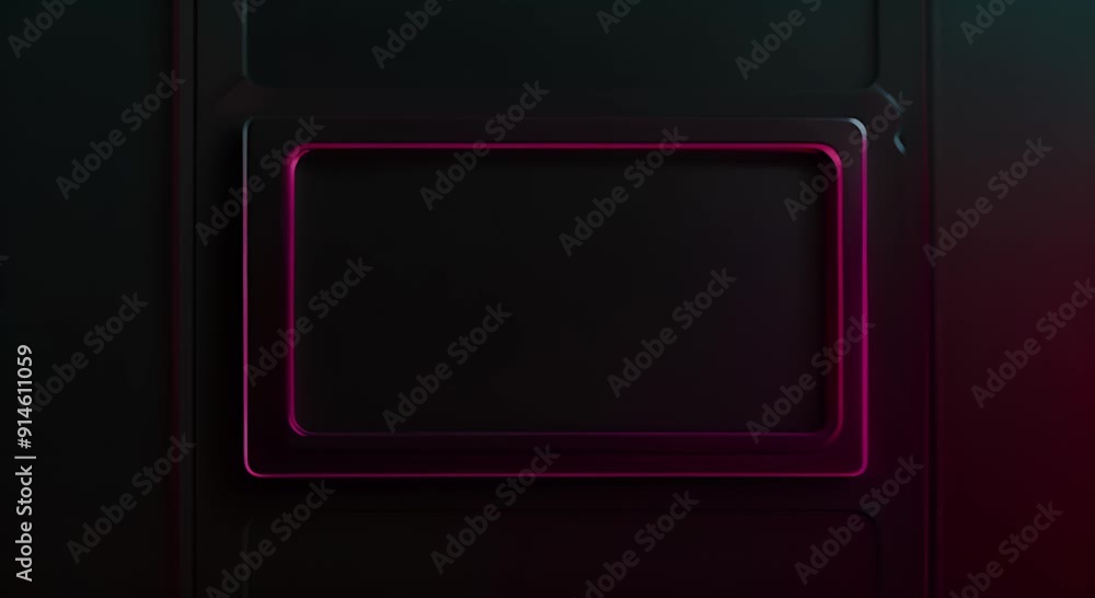 Neon Frame on Black Background Neon Frame on Black Background